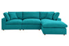 Commix Deep Seat Sectional Sofa With Ottoman,