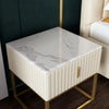 Mexican Side Table with Marble Top,