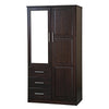 Solid Wood Metro Wardrobe Armoire Mirrored Doors