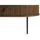 Nicola Mid-Century Modern Rounded Sliding Door Coffee Table