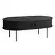 Nicola Mid-Century Modern Rounded Sliding Door Coffee Table