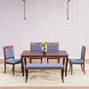 Wooden Rounded 4 Seater Dining Set (606)