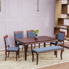 Wooden Rounded 4 Seater Dining Set (606)