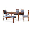 Wooden Rounded 4 Seater Dining Set (606)