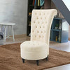 Wide Tufted Wingback Chair