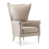 Wide Down Cushion Wingback Chair