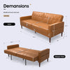 Wide Sofa Futon PU Leather/Velvet Loveseat Folding Sleeper Tufte