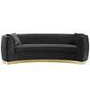 Resolute Curved Performance Velvet Sofa Couch