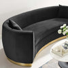 Resolute Curved Performance Velvet Sofa Couch