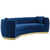 Resolute Curved Performance Velvet Sofa Couch