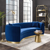 Resolute Curved Performance Velvet Sofa Couch