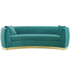 Resolute Curved Performance Velvet Sofa Couch