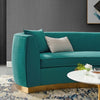 Resolute Curved Performance Velvet Sofa Couch