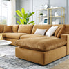 Commix Down Filled Overstuffed Performance Velvet 7-Piece Sectional Sofa