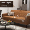 Wide Sofa Futon PU Leather/Velvet Loveseat Folding Sleeper Tufte