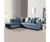 Macy Fabric Lounger Sofa Left In Blue