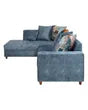 Macy Fabric Lounger Sofa Left In Blue