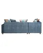 Macy Fabric Lounger Sofa Left In Blue