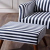 Zebra Wing Back Chair-With-Ottoman