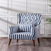 Zebra Wing Back Chair-With-Ottoman