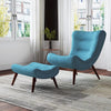 Gorecki Wide Tufted Lounge Chair and Ottoman